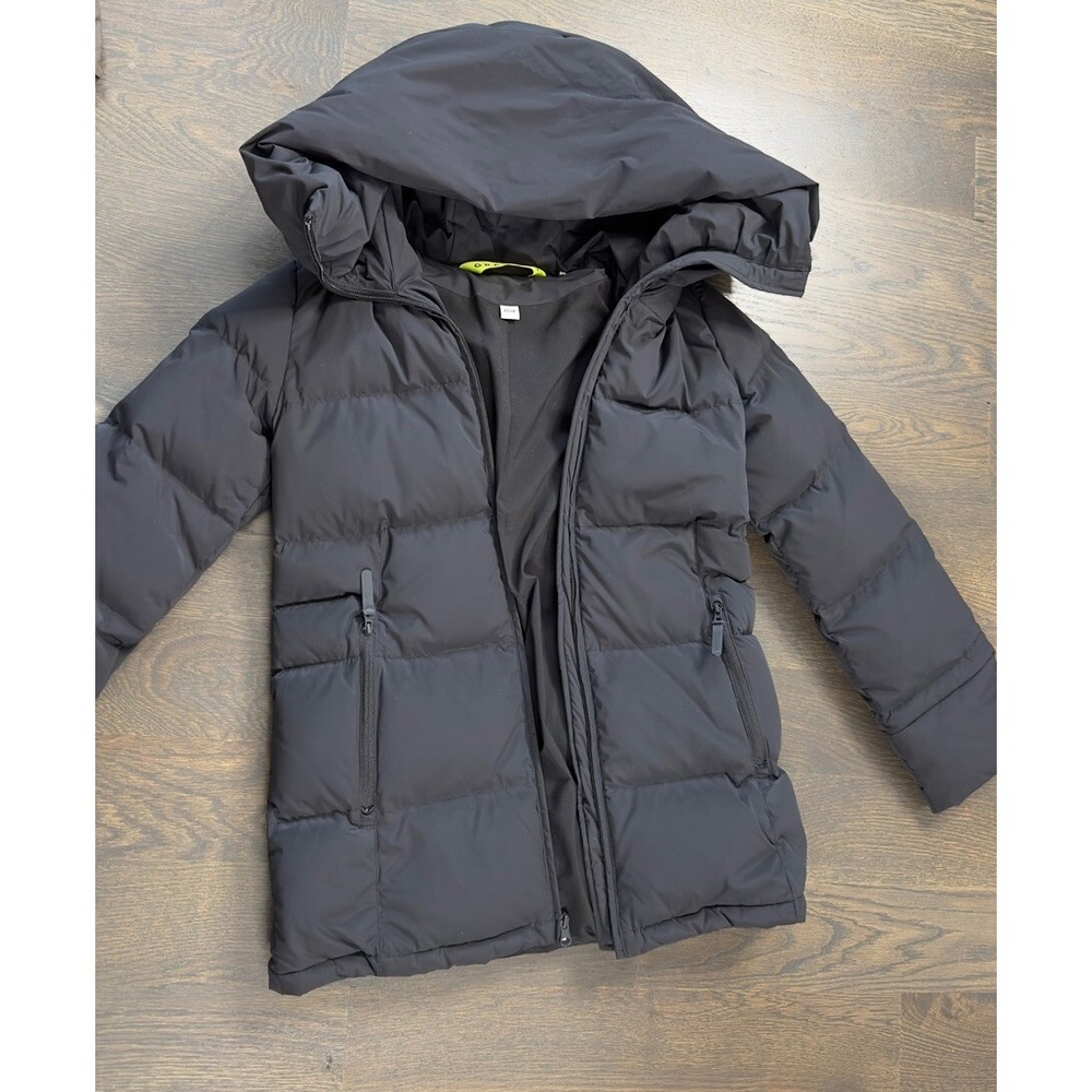 Cole Haan Grand.OS‎ Womens Down Filled Hooded Puffer Coat Jacket Black  XS